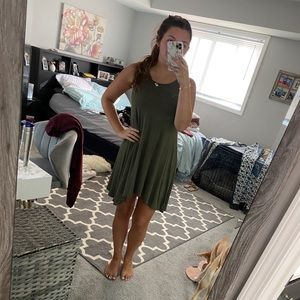 Green tank dress